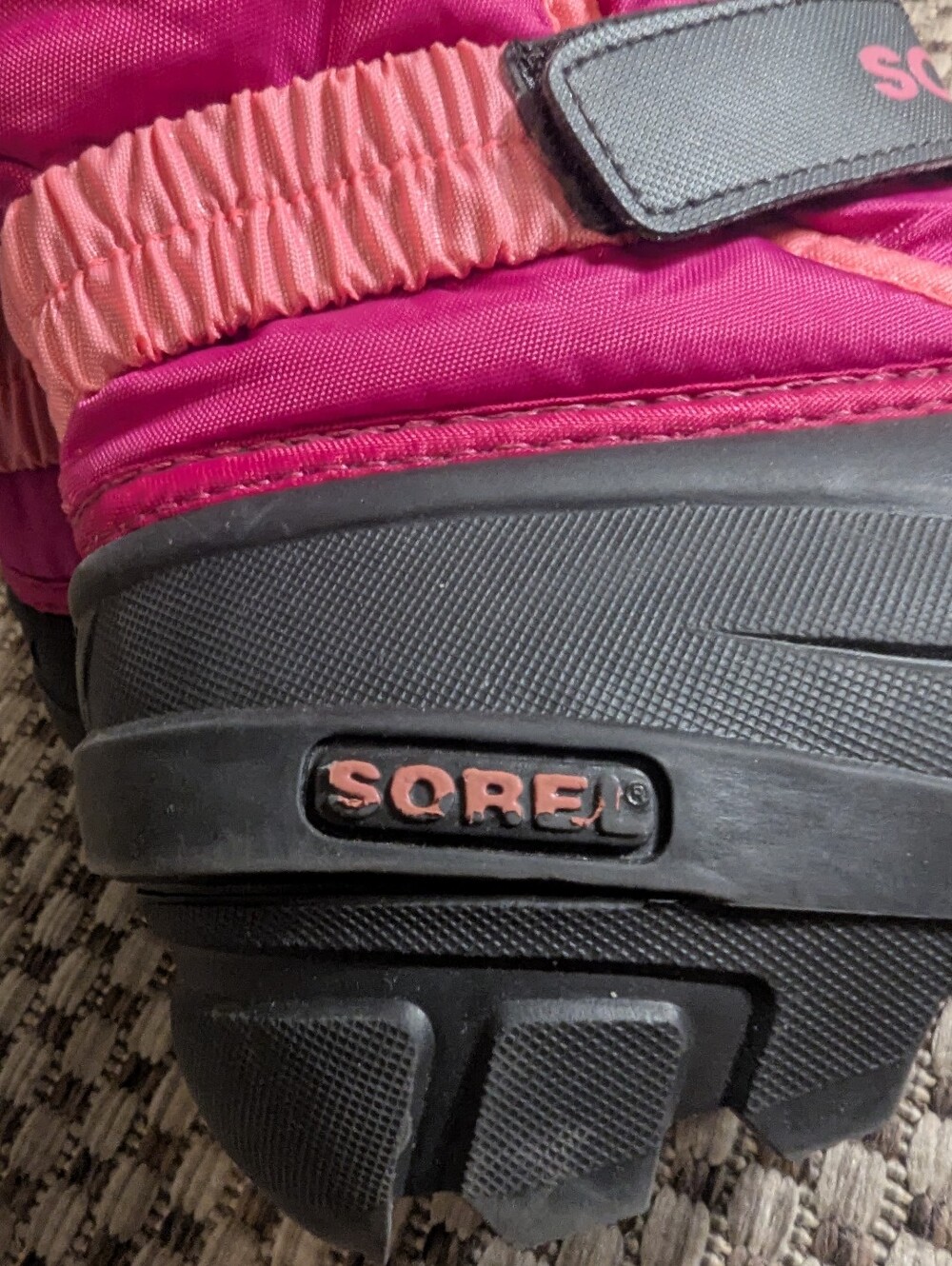 Sorel Youth Flurry Snow Boots Deep Blush Tropic Pink Insulated Waterproof 11 - Picture 9 of 11